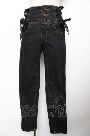 画像: axes femme POETIQUE / ハイウエストレースアップパンツ S 黒 Y-25-11-22-230-AX-PA-SZ-ZY