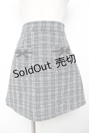 画像: evelyn / ツイードスカート  黒 Y-25-11-22-233-LO-SK-SZ-ZY