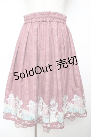 画像: axes femme POETIQUE / 猫とプレゼントBOXスカート M ワイン Y-25-11-22-234-AX-SK-SZ-ZI