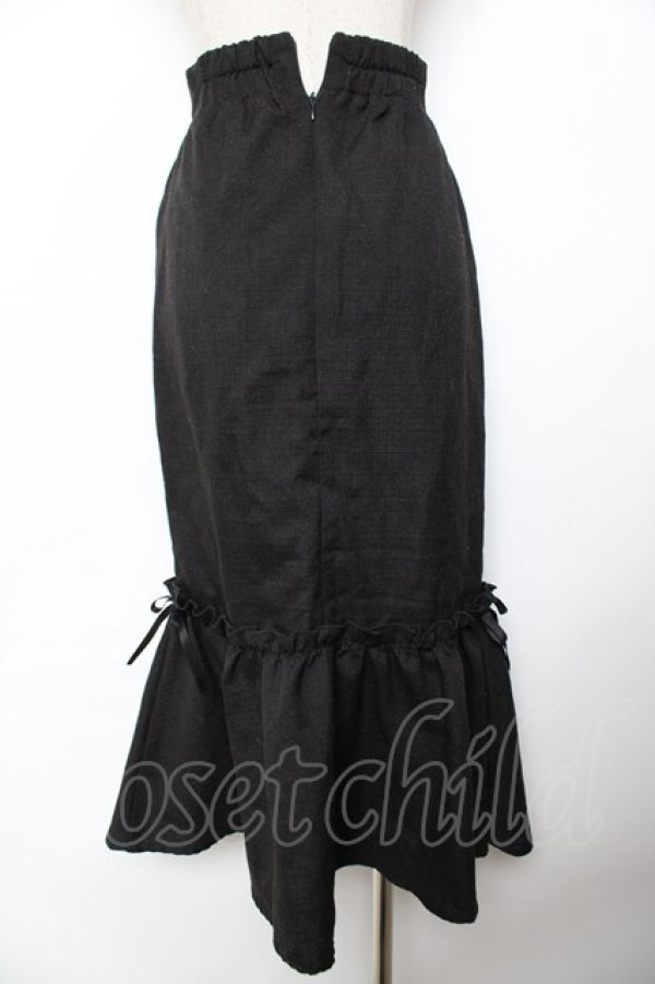 画像2: couture BY ROJITA / サイドリボンキツイードマーメイドスカート F 黒 Y-25-11-22-235-LO-SK-SZ-ZY (2)