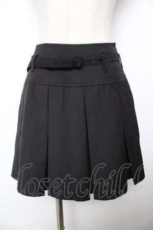 画像: An MILLE / ベルトタックプリーツキュロット  黒 Y-25-11-22-236-EL-PA-SZ-ZY