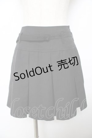 画像: An MILLE / ベルトタックプリーツキュロット  黒 Y-25-11-22-236-EL-PA-SZ-ZY