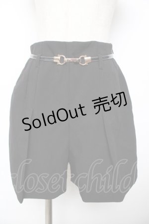 画像: An MILLE / タックベルトショートパンツ  黒 Y-25-11-22-237-EL-PA-SZ-ZY