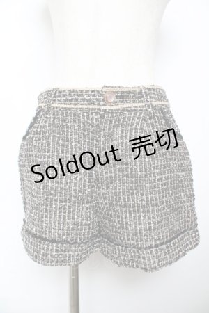 画像: axes femme / ツイードショートパンツ M 黒 Y-25-11-22-240-AX-PA-SZ-ZI