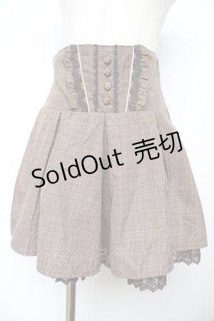 画像: axes femme / ラメチェックハイウエストキュロット M 茶 Y-25-11-22-242-AX-PA-SZ-ZY