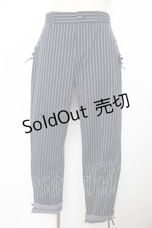 画像: axes femme / ストライプパンツ M 紺 Y-25-11-22-247-AX-PA-SZ-ZI