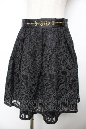 画像: axes femme / ウエストビジューオパールスカート M 黒 Y-25-11-22-249-AX-SK-SZ-ZY