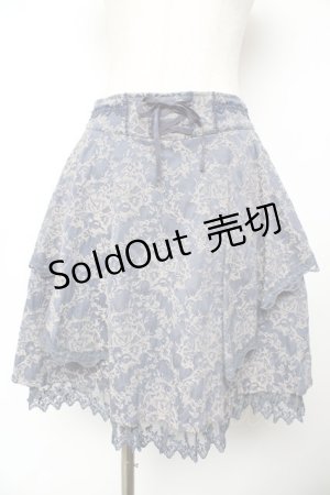 画像: axes femme / イレギュラーフリルジャガードスカート   Y-25-11-22-258-AX-SK-SZ-ZI