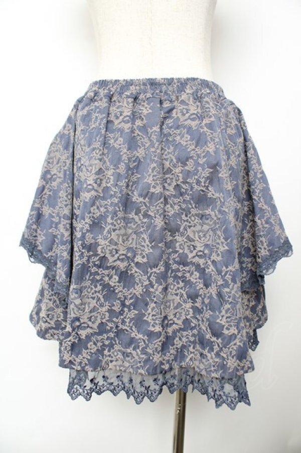 画像2: axes femme / イレギュラーフリルジャガードスカート   Y-25-11-22-258-AX-SK-SZ-ZI (2)