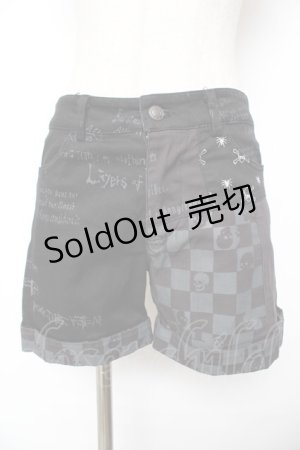 画像: h.ANARCHY / スカルptショートパンツ  黒 Y-25-11-22-262-HN-PA-SZ-ZY