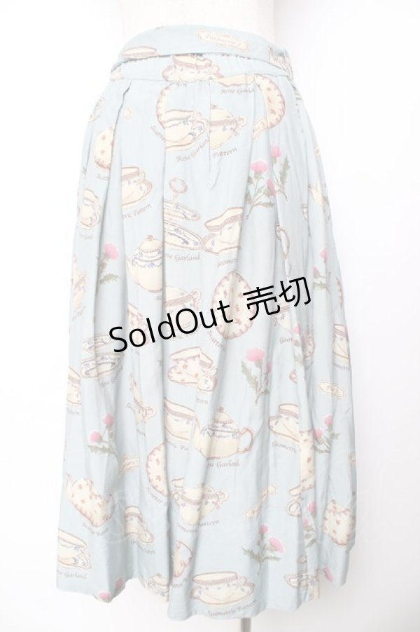 画像2: Jane Marple / Tea for twoドレススカート  ブルーグレー Y-25-11-22-268-JM-SK-SZ-ZI (2)