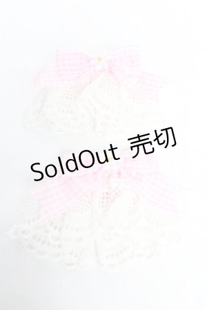 画像: Angelic Pretty / ギンガムチェックRibbonレースカフス  ピンク Y-25-11-24-006-AP-ZA-SZ-ZS