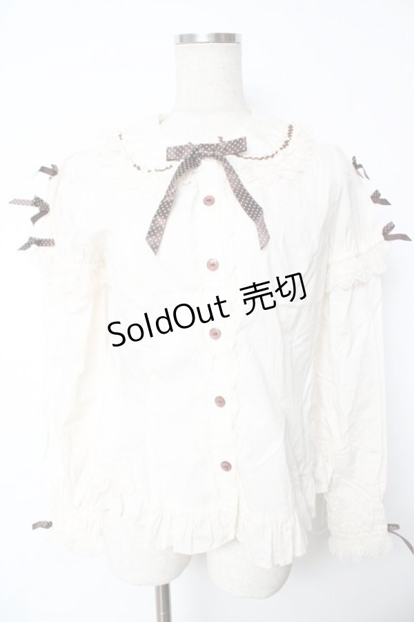 画像1: Angelic Pretty / Dot Ribbon 付け袖ブラウス  アイボリー Y-25-11-24-046-AP-BL-SZ-ZS (1)