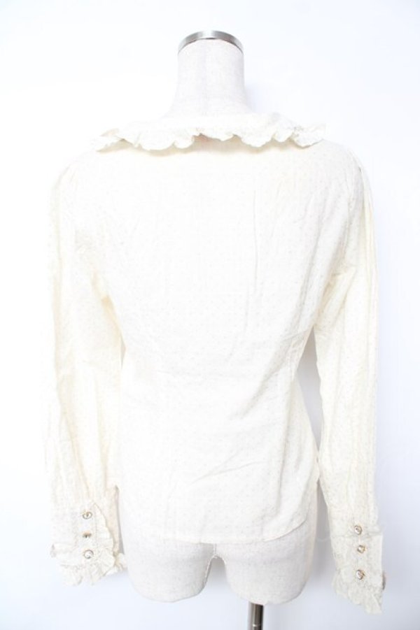 画像2: BABY, THE STARS SHINE BRIGHT / キラキラブラウス  生成り Y-25-11-24-047-BA-BL-SZ-ZY (2)