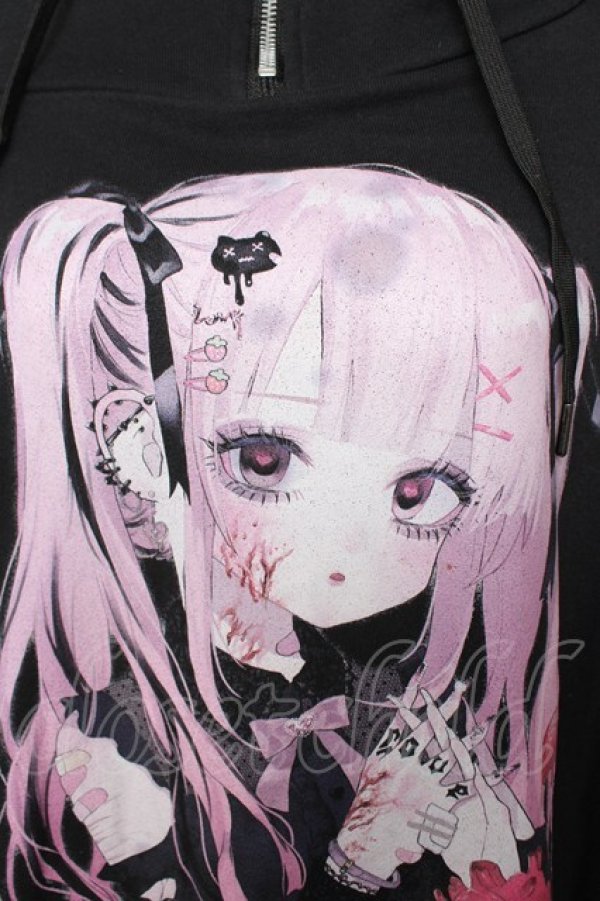 画像3: REFLEM / REFLEM×negi コラボスタンドプルパーカー F ブラック Y-25-11-24-053-PU-TO-SZ-ZS (3)