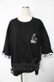 画像1: Amilige / MELT BearレースアップTシャツ F ブラック Y-25-11-24-056-PU-TO-SZ-ZY (1)