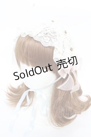 画像: ALICE and the PIRATES / Victorian tear bottle柄ヘッドドレス  サックス Y-25-11-24-008-PA-AC-SZ-ZY