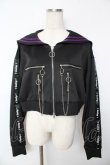 画像1: Amilige / セーラーカラーフロントZIPジャージ F ブラック×パープル Y-25-11-24-062-PU-TO-SZ-ZY (1)