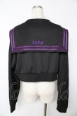 画像2: Amilige / セーラーカラーフロントZIPジャージ F ブラック×パープル Y-25-11-24-062-PU-TO-SZ-ZY (2)