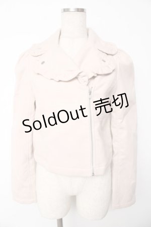 画像: Ank Rouge / 2020年 Happy Ba フリルライダースジャケット M ピンク Y-25-11-24-066-CA-JA-SZ-ZY