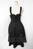 画像1: F&A / フロントレースアップコルセットワンピース F 黒 Y-25-11-24-071-LO-OP-SZ-ZY (1)