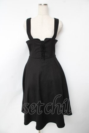 画像: F&A / フロントレースアップコルセットワンピース F 黒 Y-25-11-24-071-LO-OP-SZ-ZY