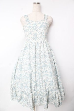 画像: m petit by misako / MSKトワルドジュイジャンパースカート S オフ×サックス Y-25-11-24-072-LO-SK-SZ-ZY