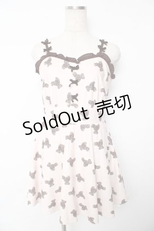 画像: Ank Rouge / くまちゃんキャミワンピース M ベージュ Y-25-11-24-075-CA-OP-SZ-ZY