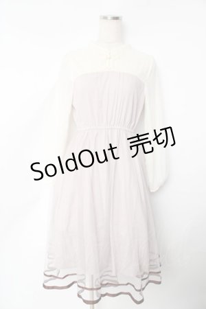 画像: axes femme POETIQUE / チャイナボタンチュールワンピース M ピンク Y-25-11-24-078-AX-OP-SZ-ZY