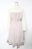 画像2: axes femme POETIQUE / チャイナボタンチュールワンピース M ピンク Y-25-11-24-078-AX-OP-SZ-ZY (2)