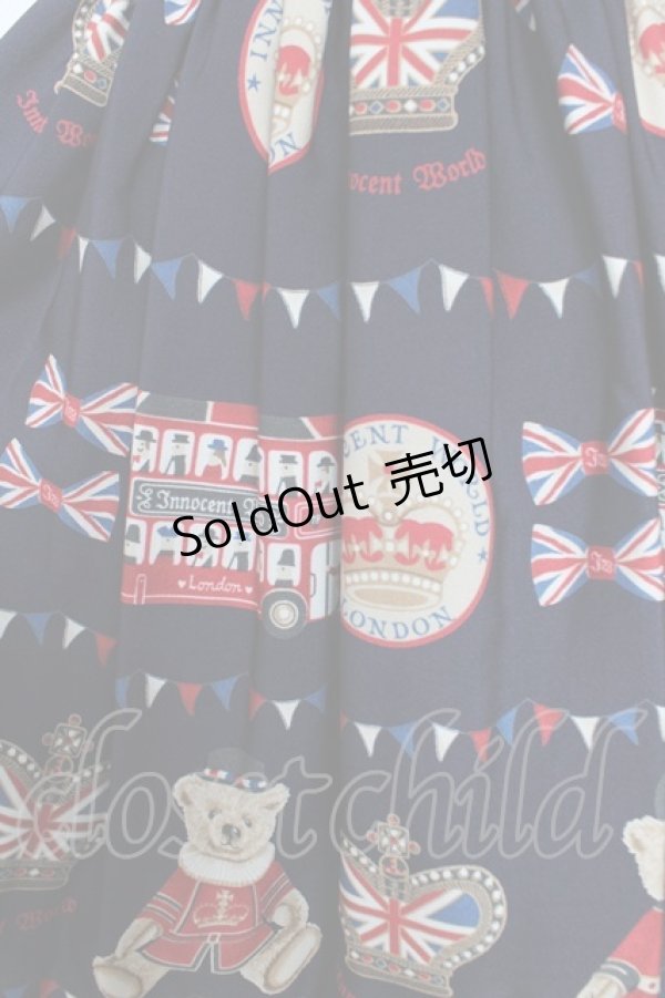 画像4: Innocent World / テディベアパレードジャンパースカート  ネイビー Y-25-11-24-081-IW-OP-SZ-ZY (4)