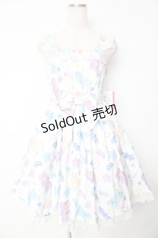 画像1: Angelic Pretty / Jelly Candy Toysジャンパースカート  白 Y-25-11-24-087-AP-OP-SZ-ZY (1)