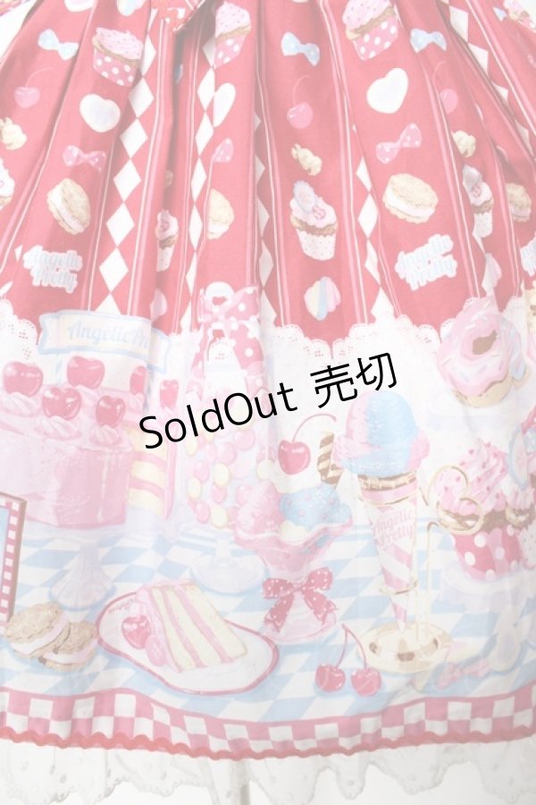 画像4: Angelic Pretty / Diner Dollジャンパースカート  赤 Y-25-11-24-090-AP-OP-SZ-ZY (4)