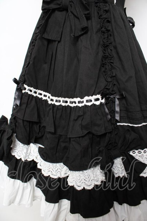 Angelic Pretty / Sweetフリルジャンパースカート 黒×白 Y-25-11-24