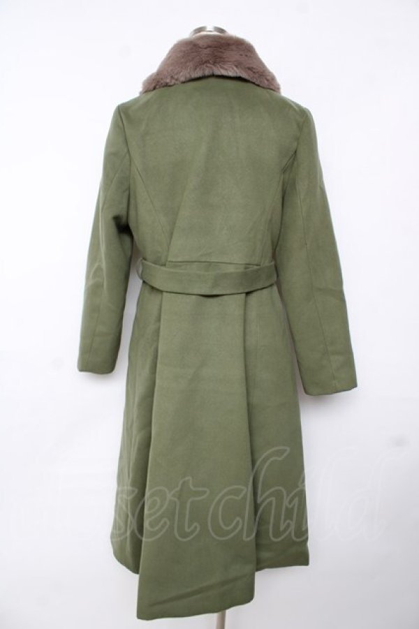 画像2: axes femme / テーラー襟コート M グリーン Y-25-11-24-107-AX-CO-SZ-ZY (2)