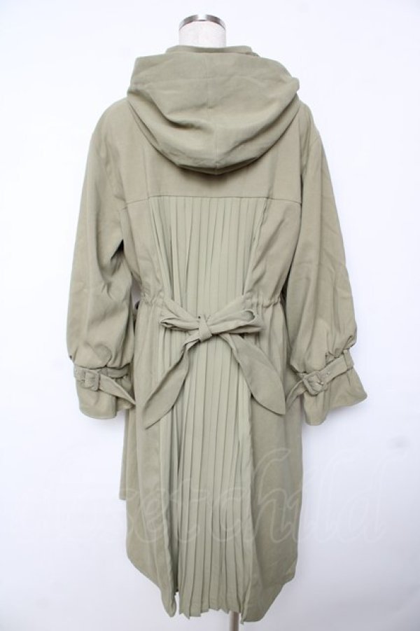 画像2: axes femme / バックプリーツロングモッズ M カーキ Y-25-11-24-109-AX-CO-SZ-ZI (2)