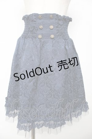 画像: axes femme / ジャガードハイウエストスカート  紺 Y-25-11-24-118-AX-SK-SZ-ZY