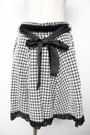 画像: axes femme / チドリ柄カットスカート M クロ Y-25-11-24-119-AX-SK-SZ-ZY