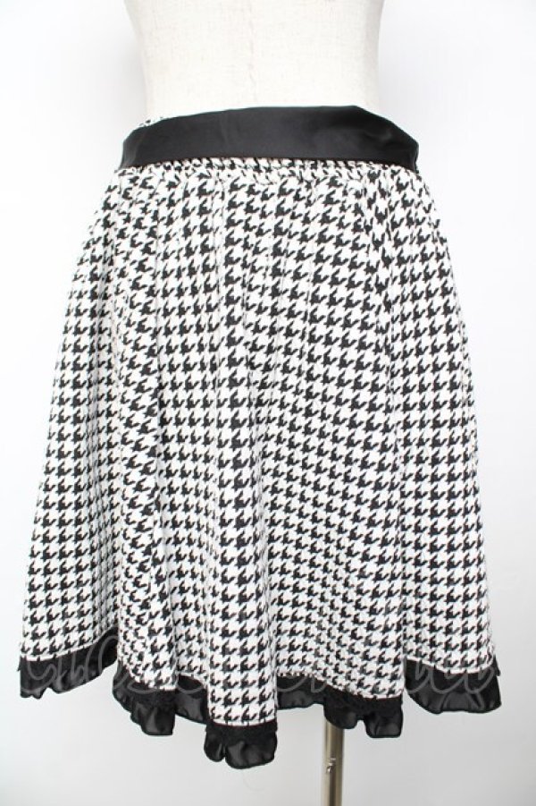 画像2: axes femme / チドリ柄カットスカート M クロ Y-25-11-24-119-AX-SK-SZ-ZI (2)