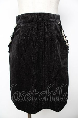 画像: axes femme POETIQUE / ベロアミニスカート M 黒 Y-25-11-24-123-AX-SK-SZ-ZY