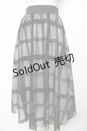 画像: evelyn / シアー重ねスカート  黒 Y-25-11-24-126-LO-SK-SZ-ZY