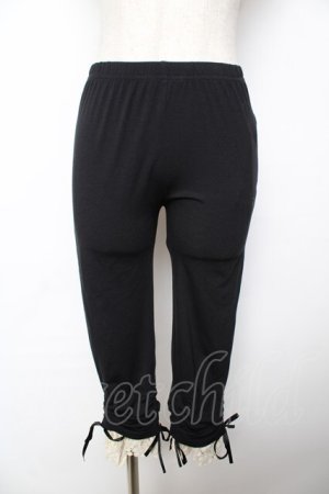 画像: axes femme / 裾レースレギンスパンツ M 黒 Y-25-11-24-130-AX-PA-SZ-ZY