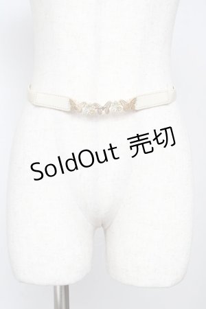 画像: axes femme / 蝶バックル細ベルト  生成り Y-25-11-24-017-AX-ZA-SZ-ZT444-F005