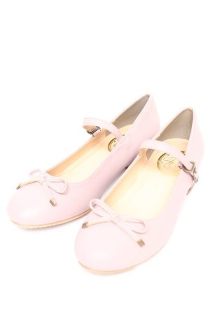 画像: F&A / ストラップ付きリボンバレエシューズ M ピンク Y-25-11-24-028-LO-SH-SZ-ZY
