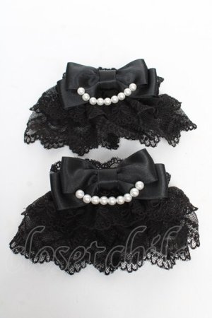 画像: Angelic Pretty / チュールレースお袖とめ  黒 Y-25-11-24-004-AP-ZA-SZ-ZY