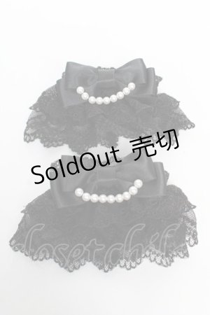 画像: Angelic Pretty / チュールレースお袖とめ  黒 Y-25-11-24-004-AP-ZA-SZ-ZY