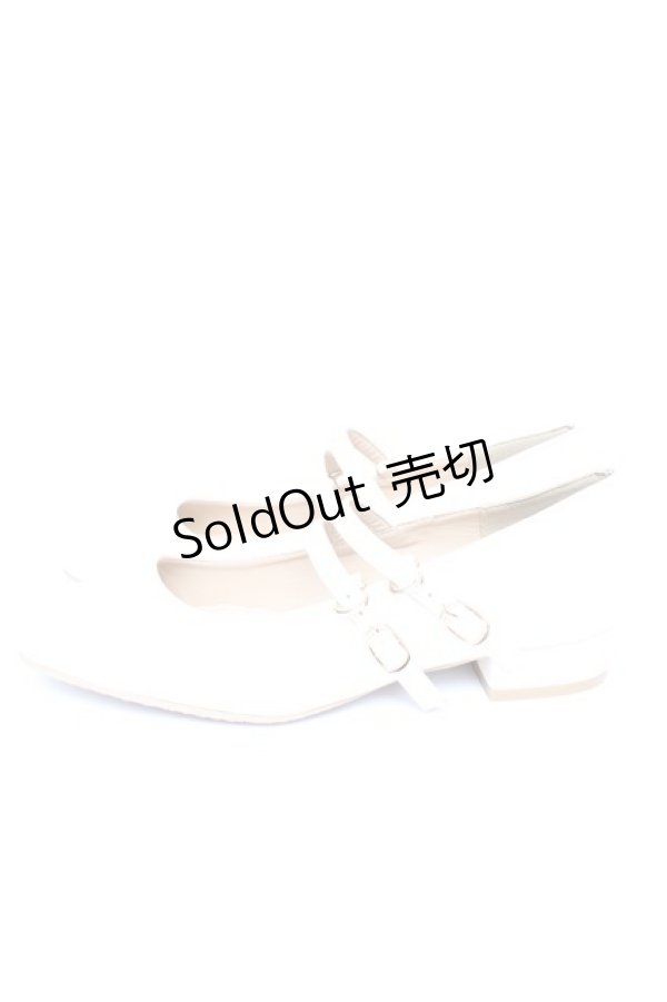 画像2: F&A / ダブルストラップスクエアトゥパンプス M アイボリー Y-25-11-24-029-LO-SH-SZ-ZY (2)
