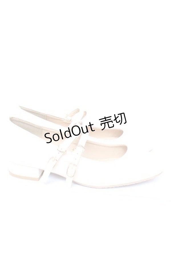 画像4: F&A / ダブルストラップスクエアトゥパンプス M アイボリー Y-25-11-24-029-LO-SH-SZ-ZY (4)
