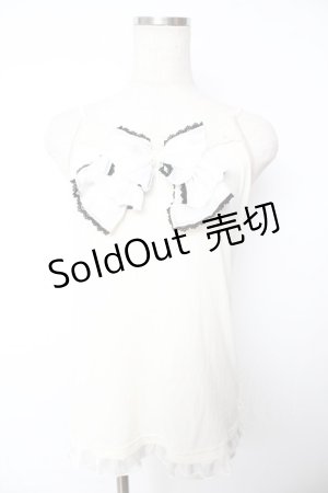 画像: axes femme / BIGリボンキャミソール  生成り Y-25-11-24-032-AX-TO-SZ-ZY