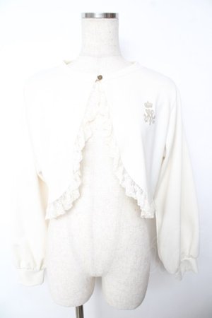 画像: m petit by misako / MSKバラBフリルボレロ S 中白 Y-25-11-24-034-LO-TO-SZ-ZY